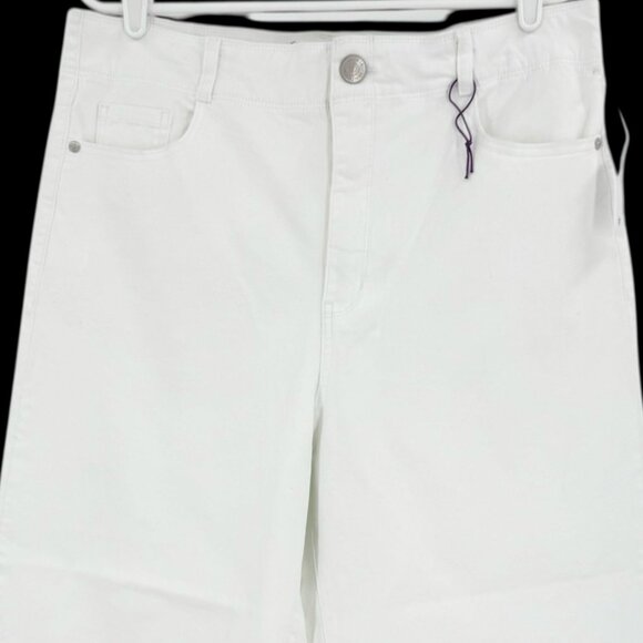 Gloria Vanderbilt Women's Shape Effect Tummy Sculp White Culotte Pants Size 14 - Picture 3 of 11